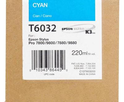 Tinta Epson T603200 St.Pro 7800,220 Cyan...