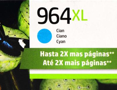 Tinta Hp (964xl) Cyan 3ja54al Para Officejet 9010,...