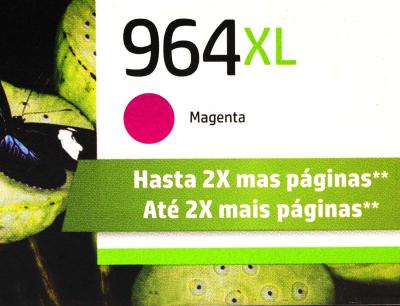 Tinta Hp (964xl) Magenta 3ja55al Para Officejet 90...